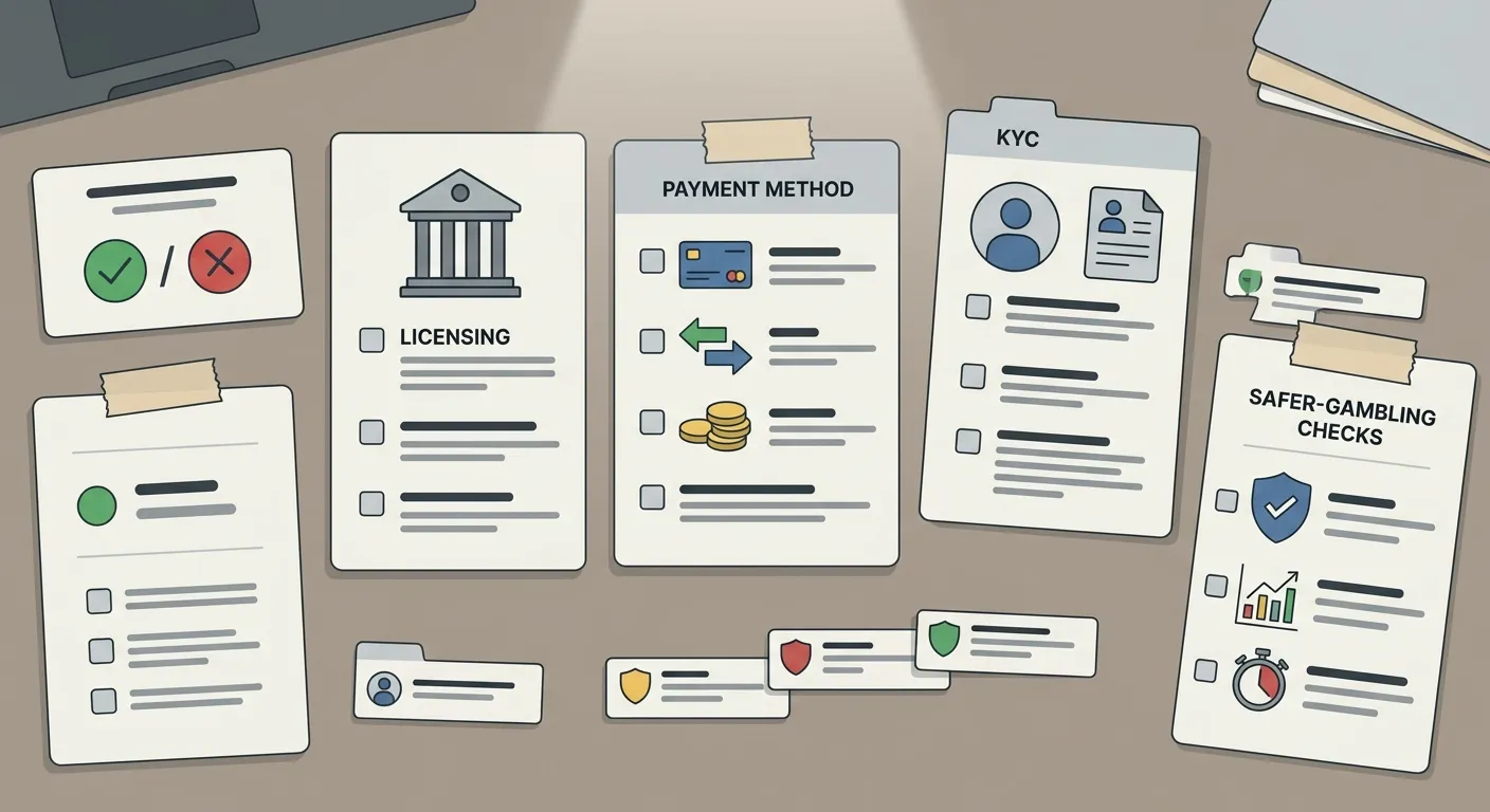 Neutral NationalBet UK decision checklist for status, licence, payments, KYC and safer gambling checks
